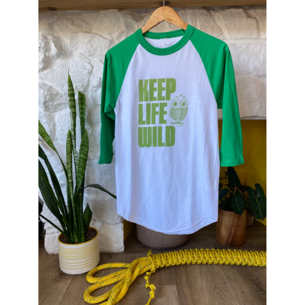 keep life wild baseball tee