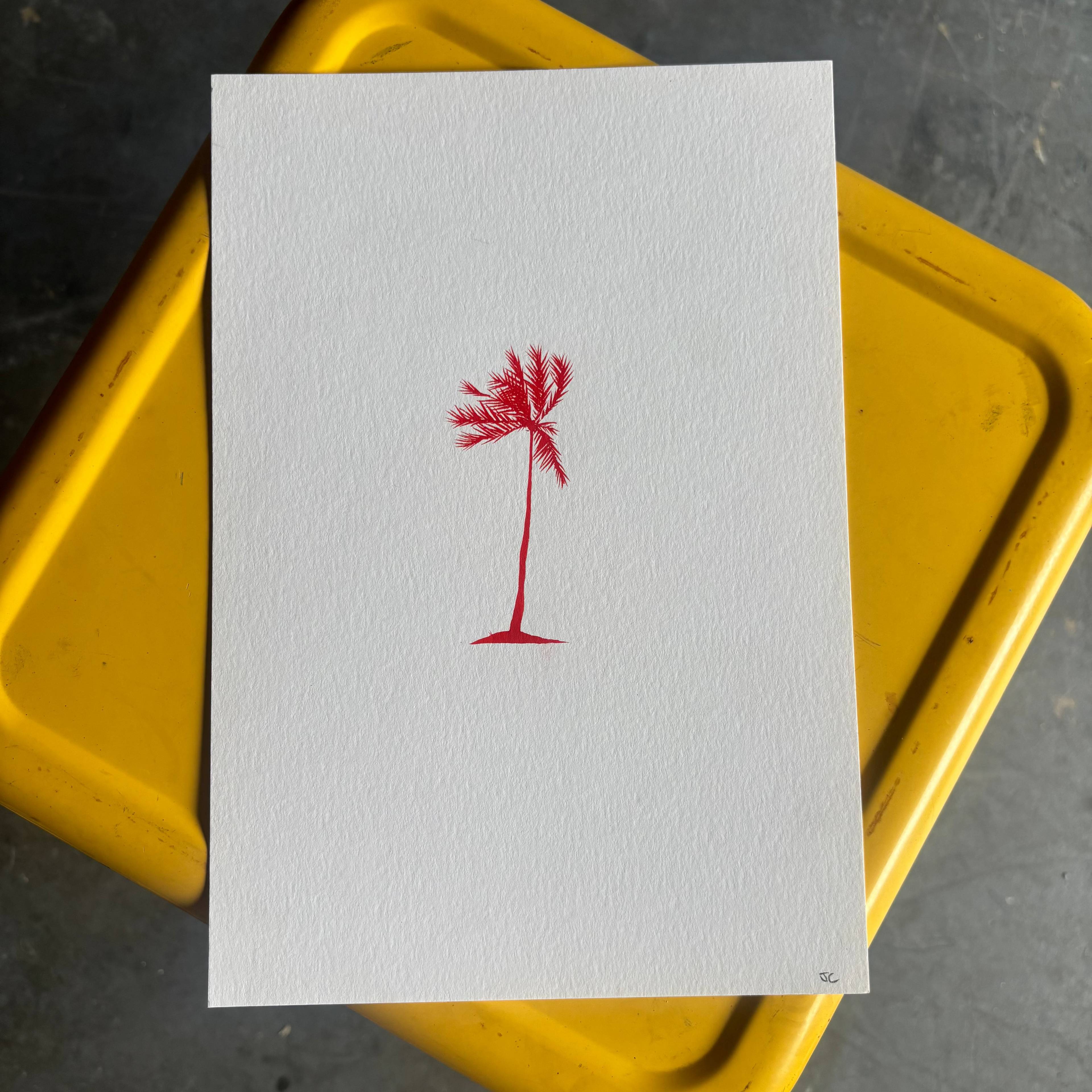Red Palm Painting 1