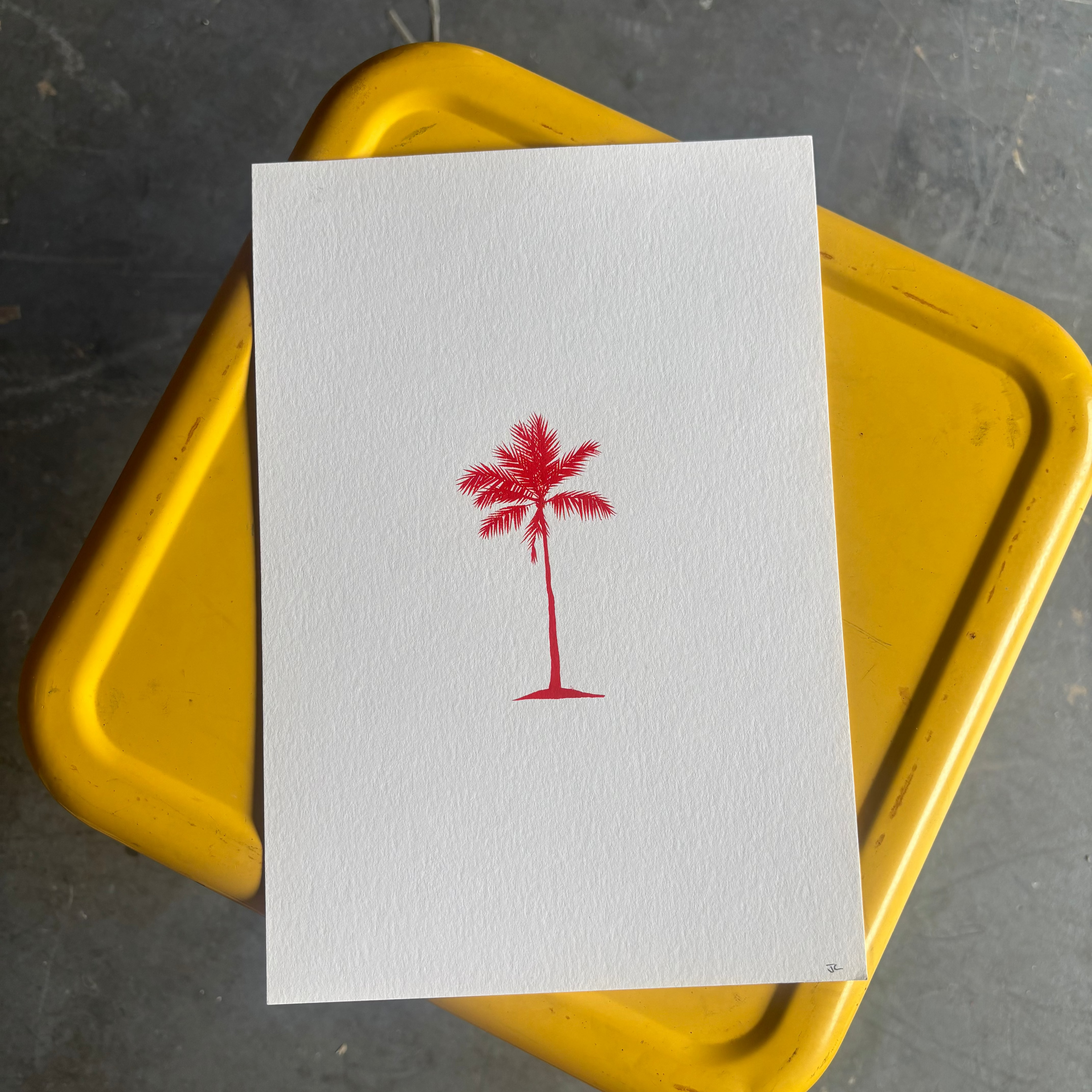 Red Palm Painting 2