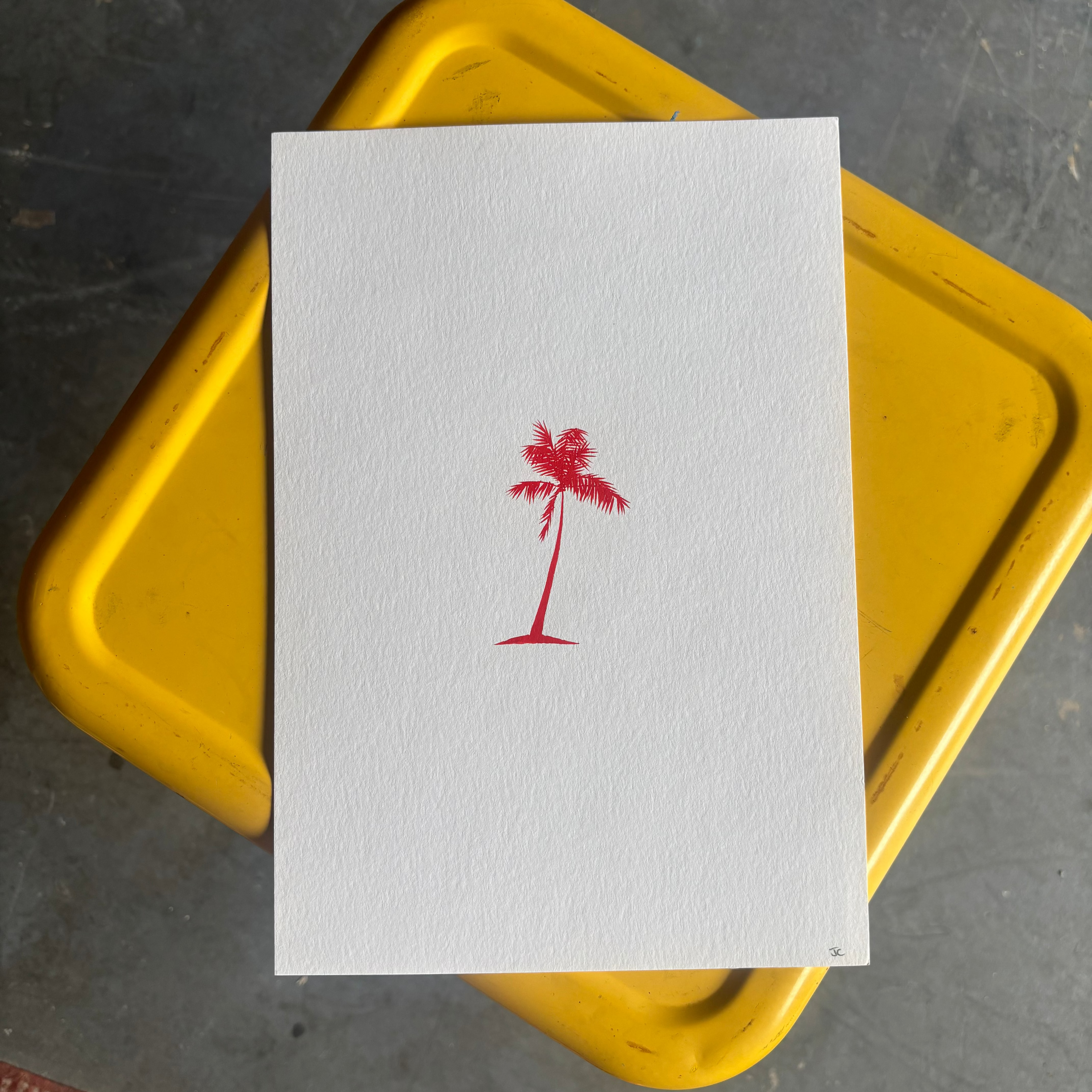 Red Palm Painting 3