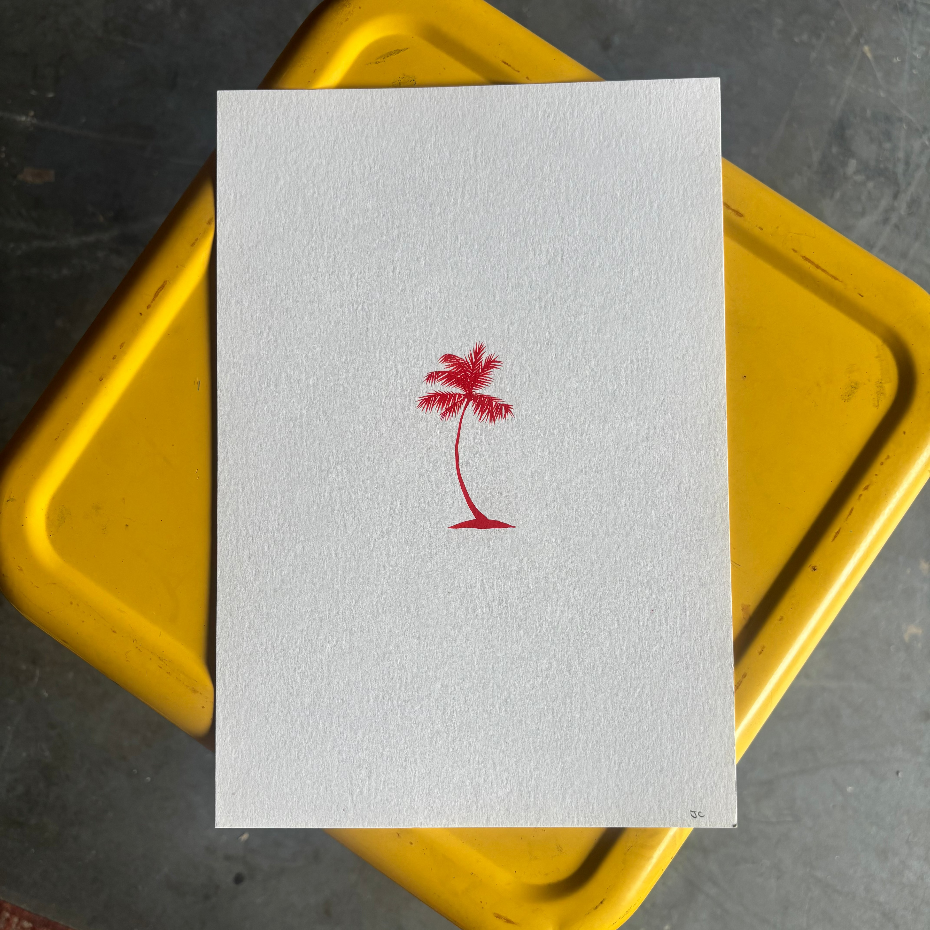 Red Palm Painting 5