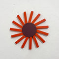 sun sculpture, red