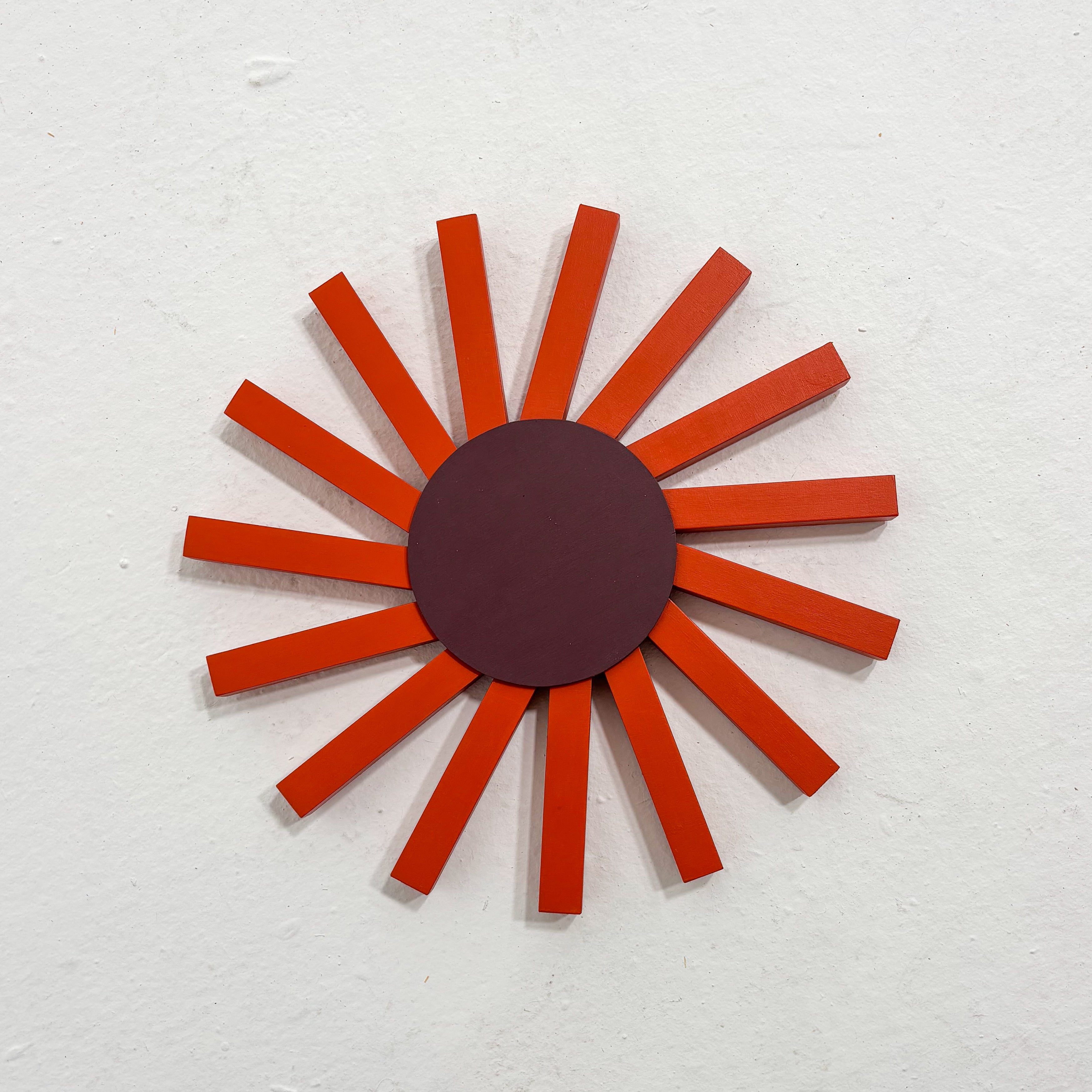 sun sculpture, red