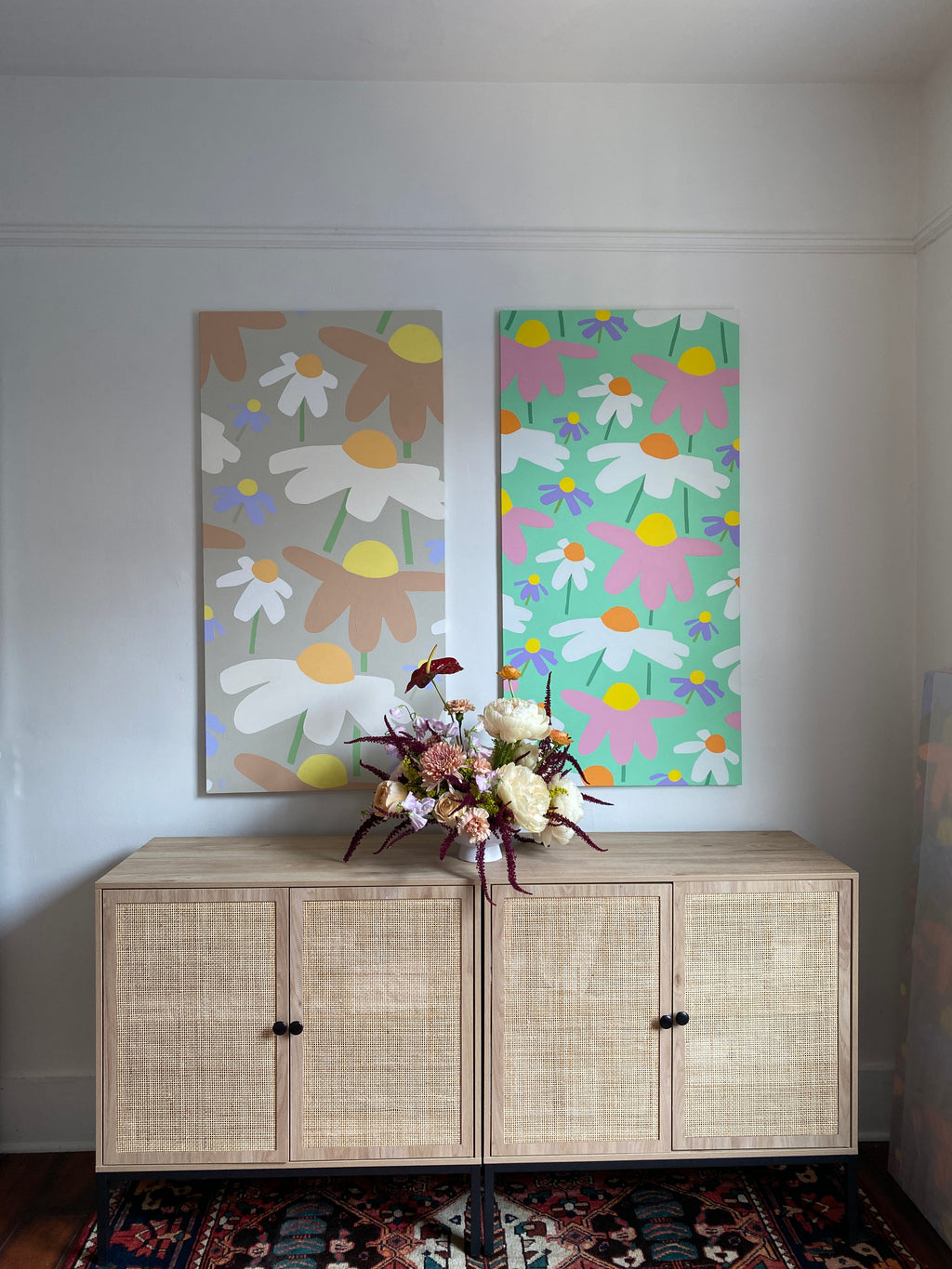 seasonal floral panel