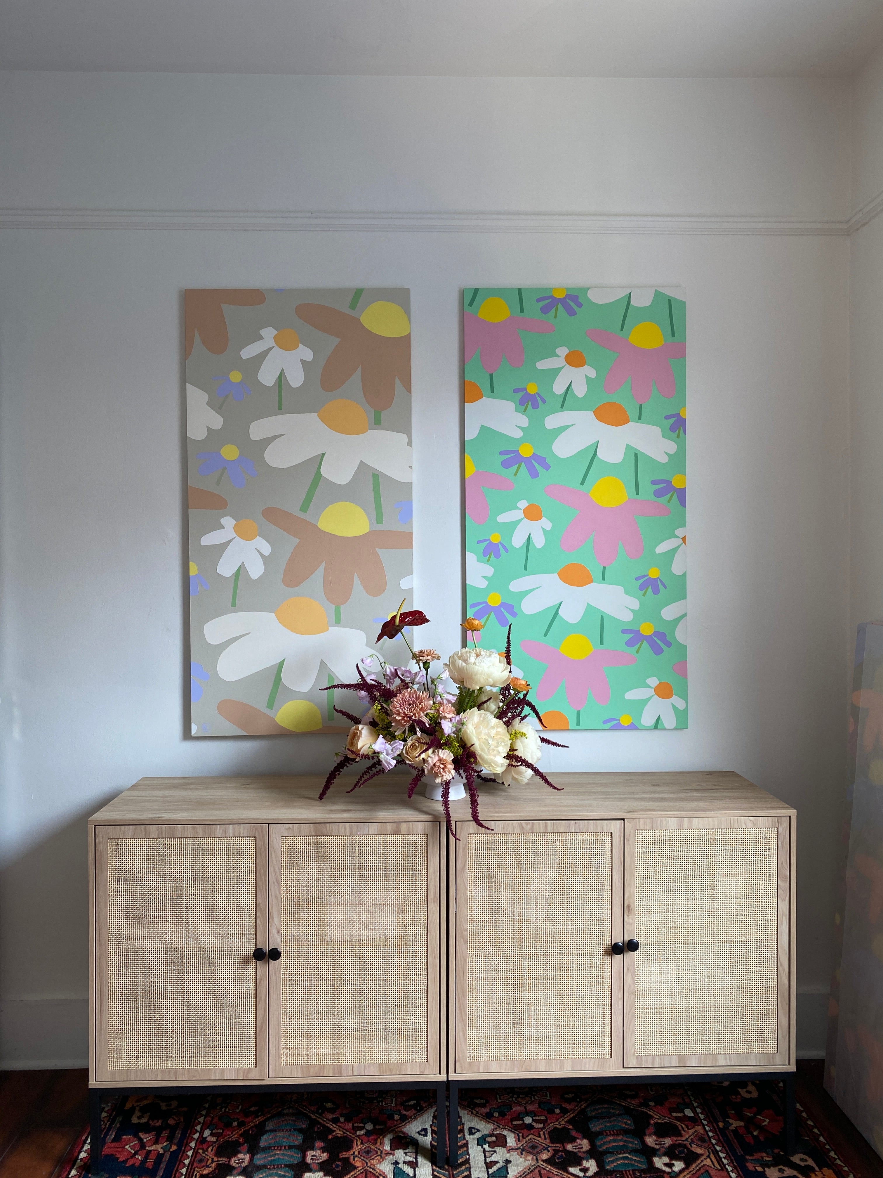 seasonal floral panel