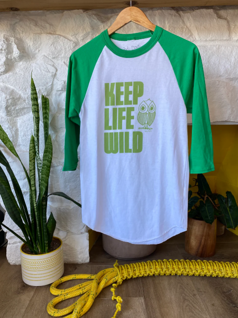 keep life wild baseball tee
